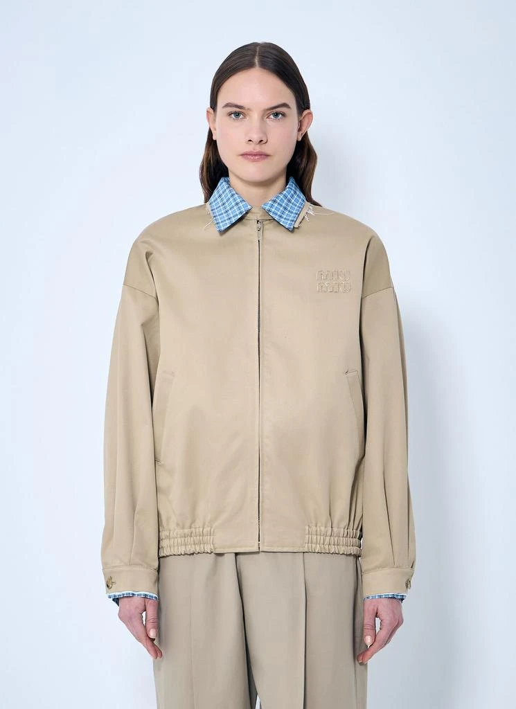 商品Miu Miu|Gabardine Jacket With Contrast trims,价格¥15052,第1张图片