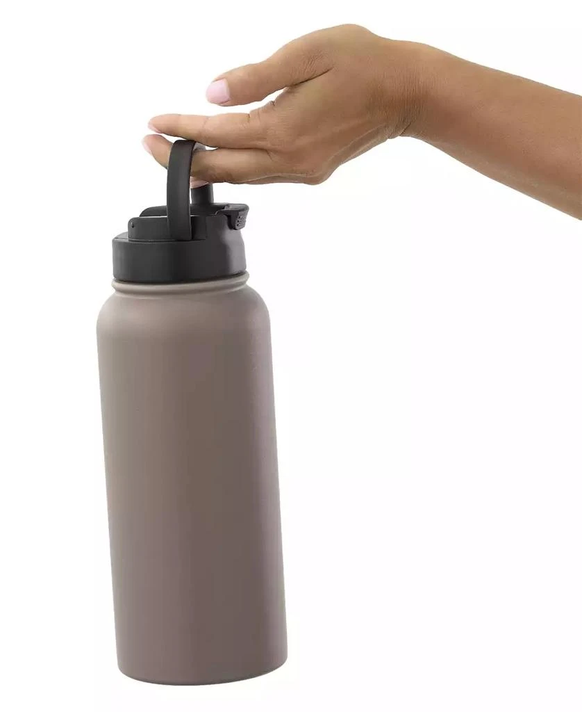 Stainless Steel Water Bottle with Flip Lid & Sport Straw Lid, 32-oz. 商品