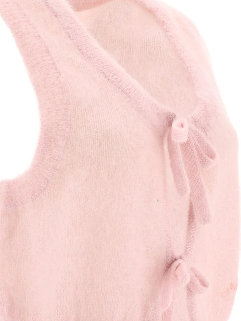 商品Ganni|Mohair Tie String Vest Knitwear Pink,价格¥1064,第4张图片详细描述