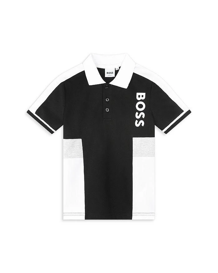 商品Hugo Boss|Boys' Short Sleeved Polo Shirt - Little Kid, Big Kid,价格¥494,第1张图片