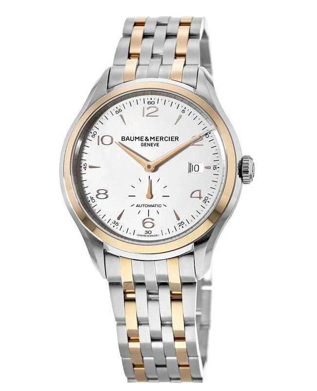 商品Baume & Mercier|Baume & Mercier Clifton Automatic 41mm Rose Gold & Stainless Steel Small Seconds Men's Watch 10140,价格¥15934,第1张图片