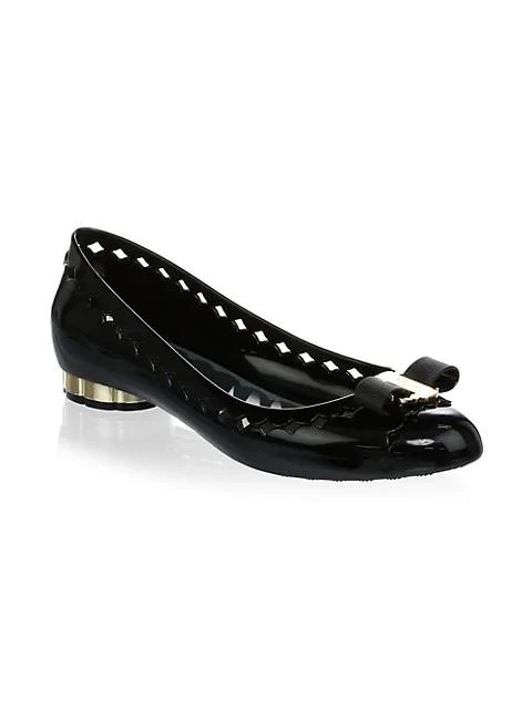 商品Salvatore Ferragamo|镂空边蝴蝶结平底鞋,价格¥1581,第2张图片详细描述