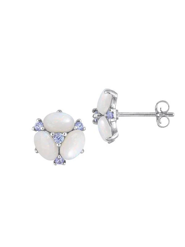 商品Sonatina|14K White Gold, Opal & Tanzanite Stud Earrings,价格¥6165,第1张图片