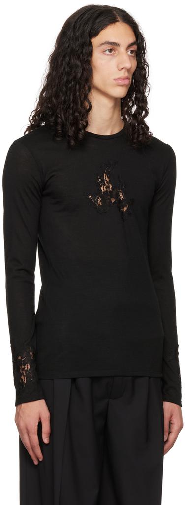 SSENSE 独家发售黑色贴花长袖 T 恤商品第2张图片规格展示
