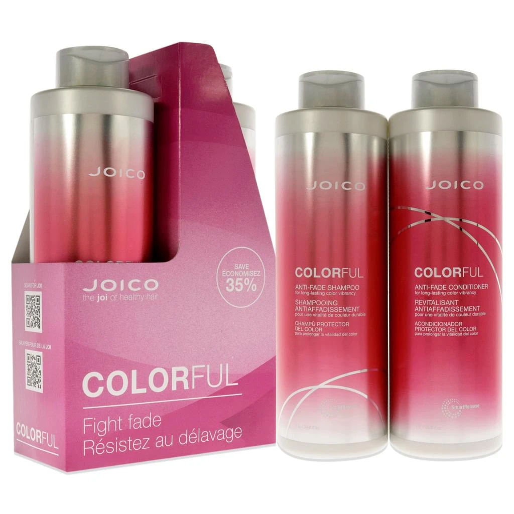 商品JOICO|Colorful Anti Fade Shampoo and Conditioner Duo by Joico for Unisex - 2 Pc 33.8oz Shampoo, 33.8oz Conditioner,价格¥380,第3张图片详细描述