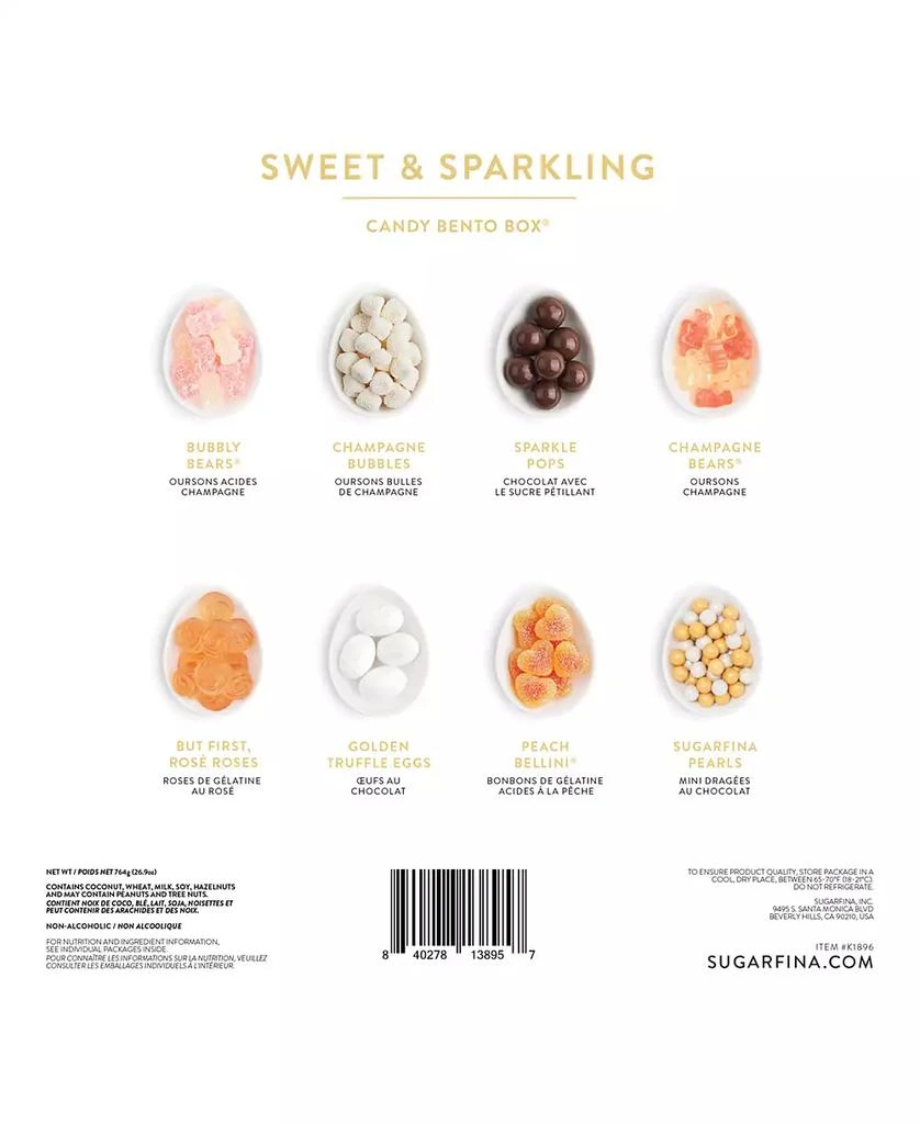 商品Sugarfina|Sweet & Sparkling 2.0 8pc Bento Box,价格¥576,第2张图片详细描述