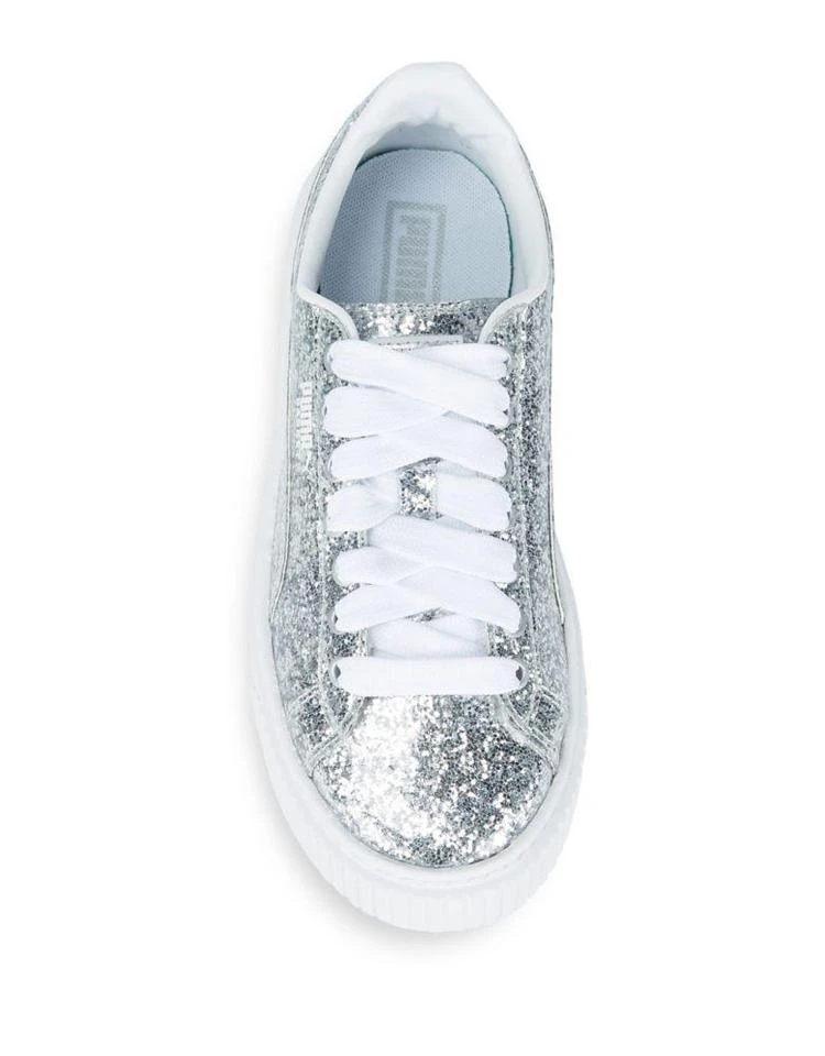 商品Puma|Basket Glitter Platform Sneakers,价格¥207,第5张图片详细描述