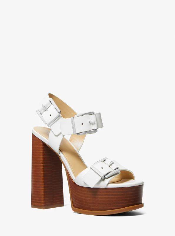 商品Michael Kors|Colby Leather Platform Sandal,价格¥904,第1张图片