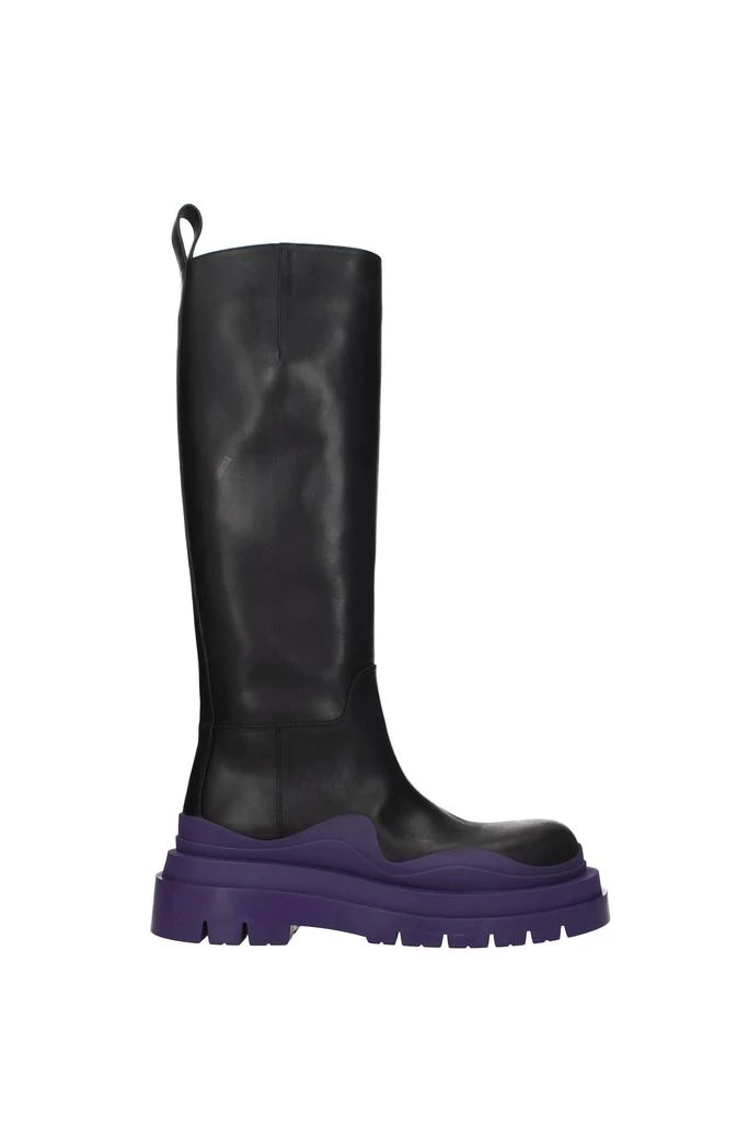 商品Bottega Veneta|Boots Leather Black Plum,价格¥4492,第1张图片