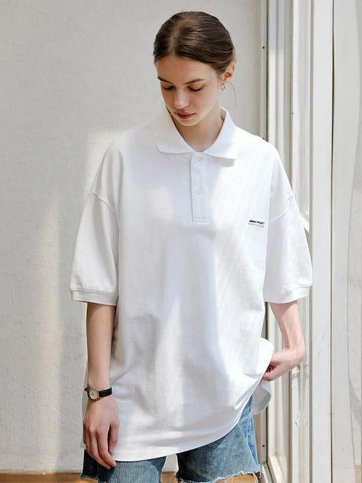 商品MINIMAL PROJECT|Wapen Oversized Polo Tee,价格¥542,第4张图片详细描述