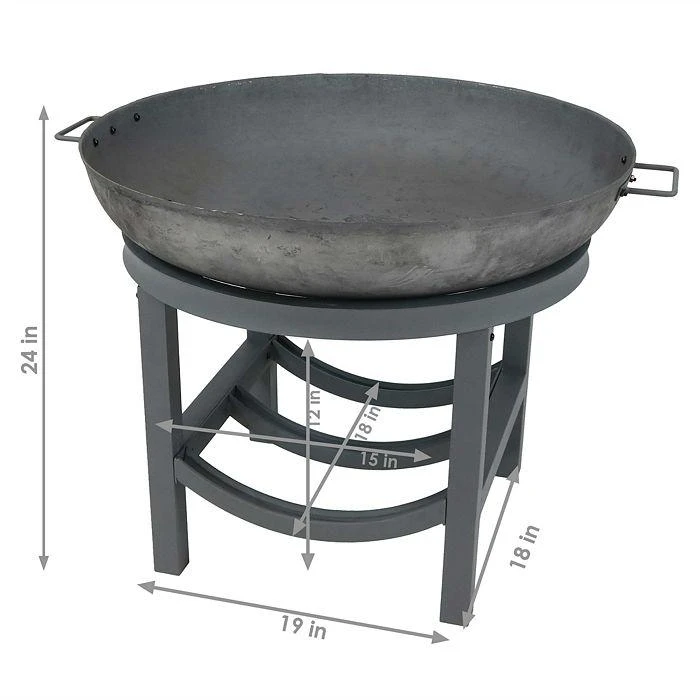 Cast Iron Fire Pit with Log Rack 商品
