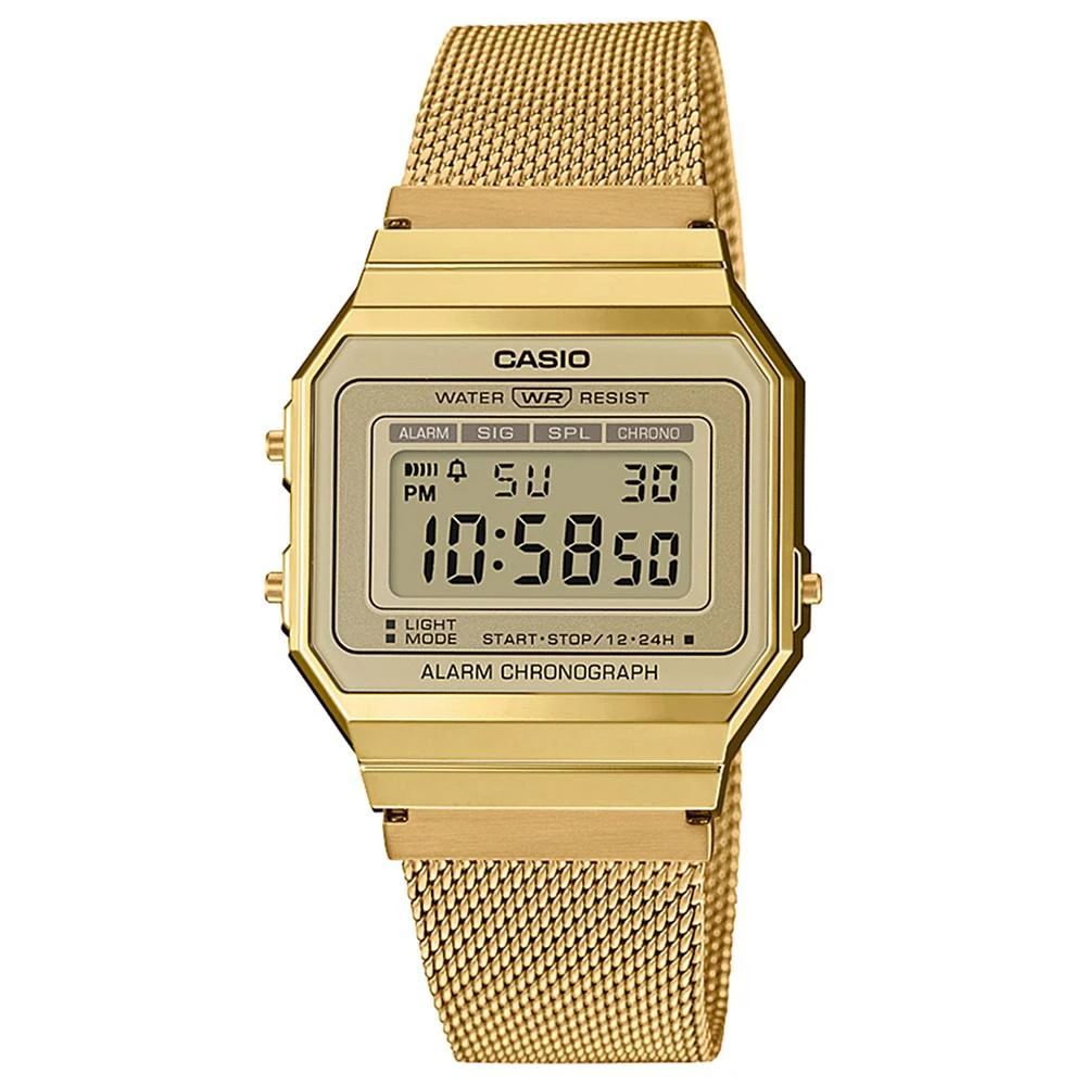 商品Casio|Unisex Gold-Tone Stainless Steel Mesh Bracelet Watch 35.5mm,价格¥600,第1张图片