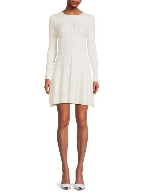 商品Tahari|Ribbed Cashmere Blend A Line Dress,价格¥300,第1张图片