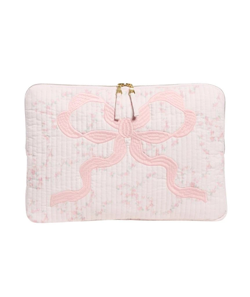 商品LOVESHACKFANCY|Loveshackfancy - Women's Quilted Bow Laptop Case,价格¥856,第1张图片