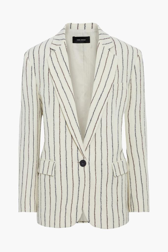 商品Isabel Marant|Elder pinstriped wool and linen-blend blazer,价格¥2212,第5张图片详细描述