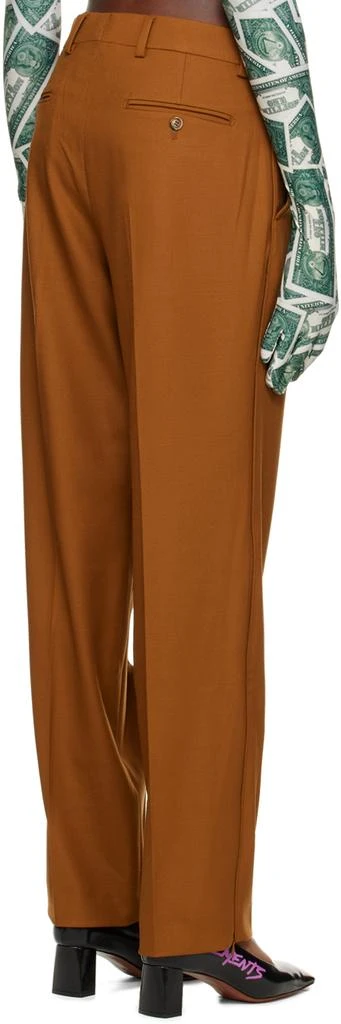 商品VTMNTS|Brown Two-Pleat Trousers,价格¥4131,第3张图片详细描述