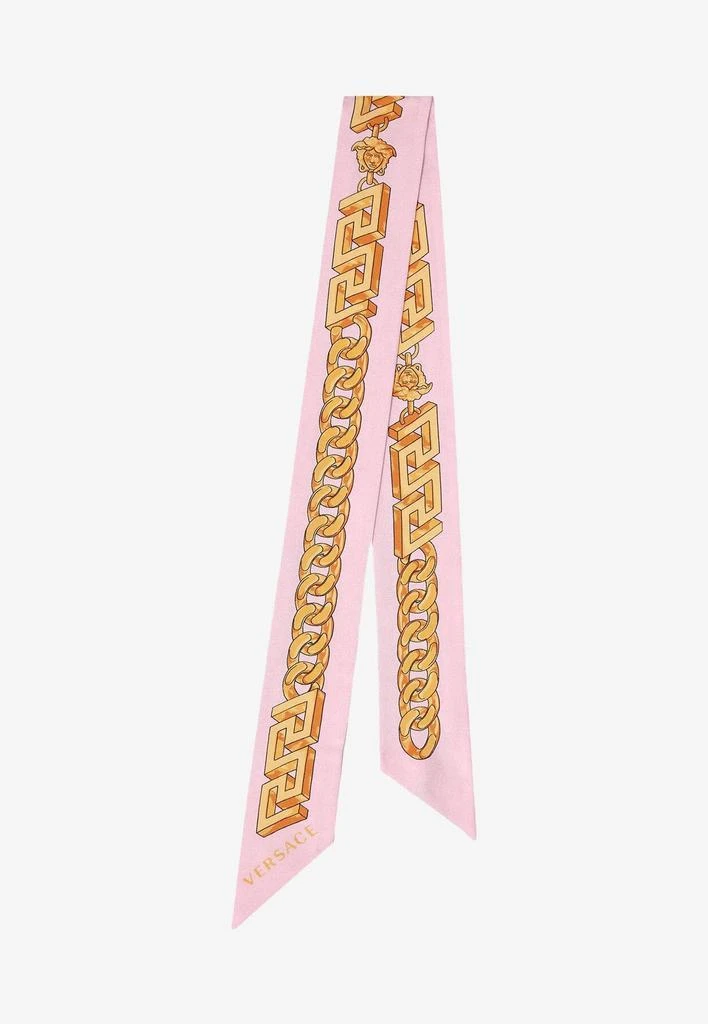 商品Versace|Chain Print Silk Twill Scarf Tie,价格¥1182,第1张图片