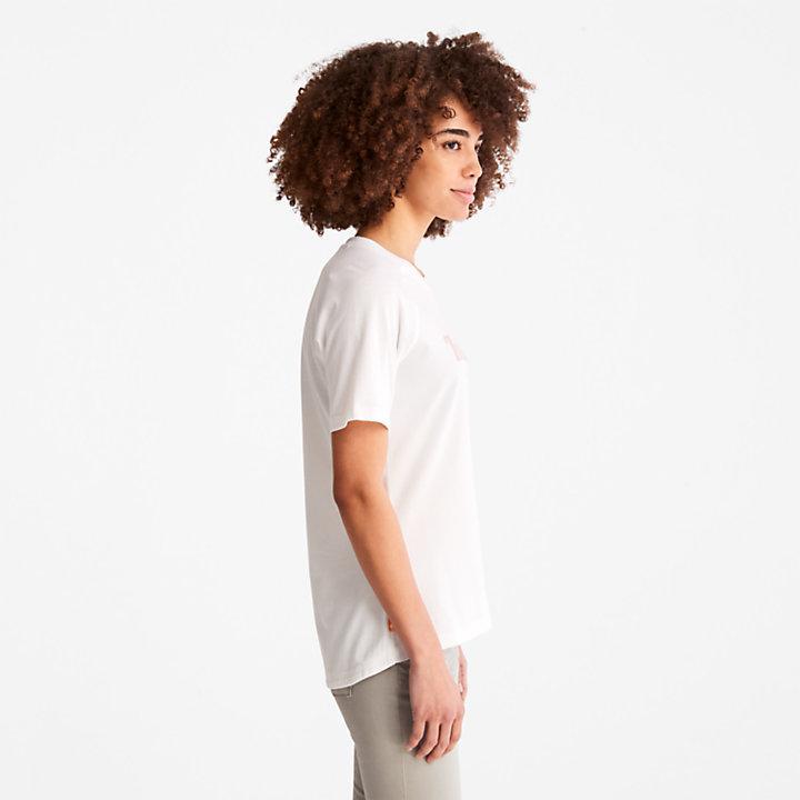 商品Timberland|Raglan-sleeve Logo T-Shirt for Women in White,价格¥116,第6张图片详细描述
