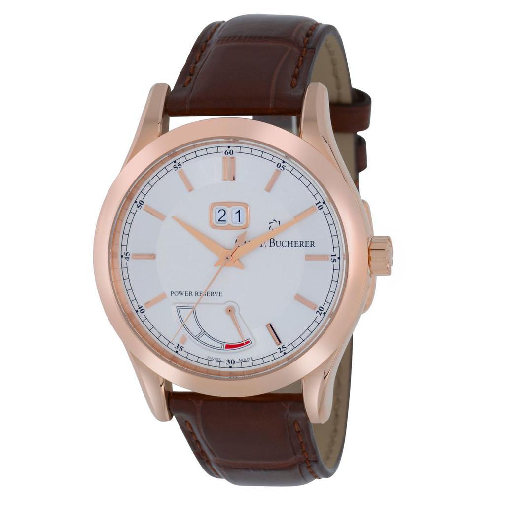 商品Carl F. Bucherer|Carl F. Bucherer Manero BigDate Power 18K Rose Gold Automatic Men's Watch 00.10905.03.13.01,价格¥34062,第1张图片