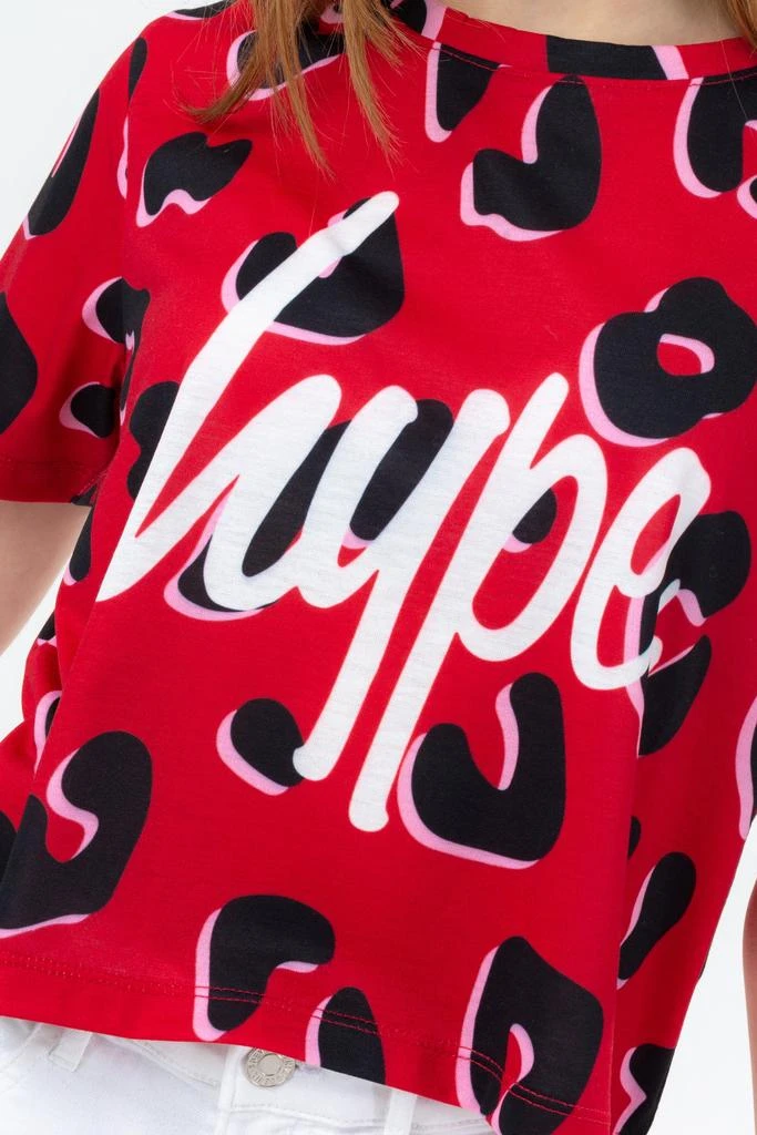 商品HYPE GIRLS|HYPE RED LEOPARD ANIMAL GIRLS CROP T-SHIRT,价格¥47,第4张图片详细描述