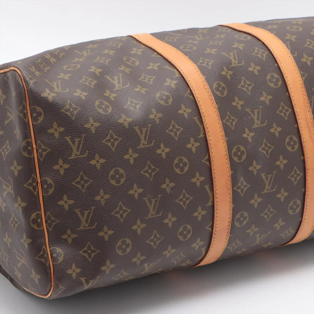商品[二手商品] Louis Vuitton|Louis Vuitton Brown Monogram Canvas Leather Keepall 55 cm Duffle Bag Luggage,价格¥11870,第4张图片详细描述