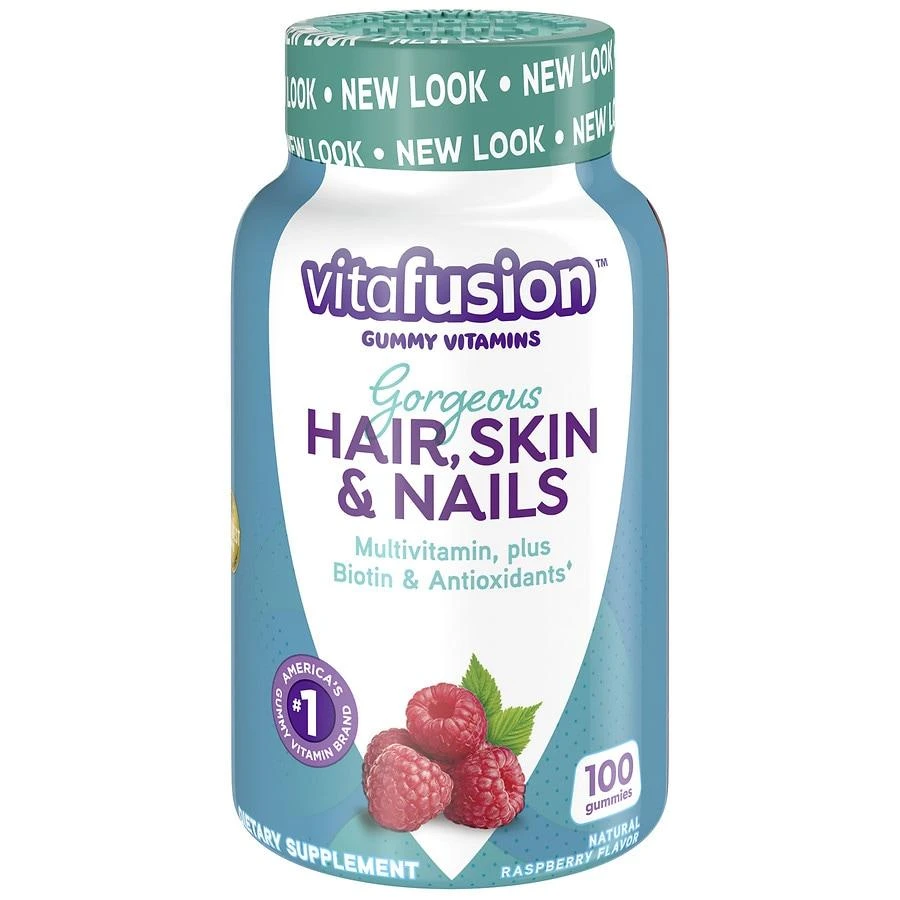商品Vitafusion|Hair, Skin & Nails Gummy Vitamins Natural Raspberry Flavor,价格¥127,第1张图片