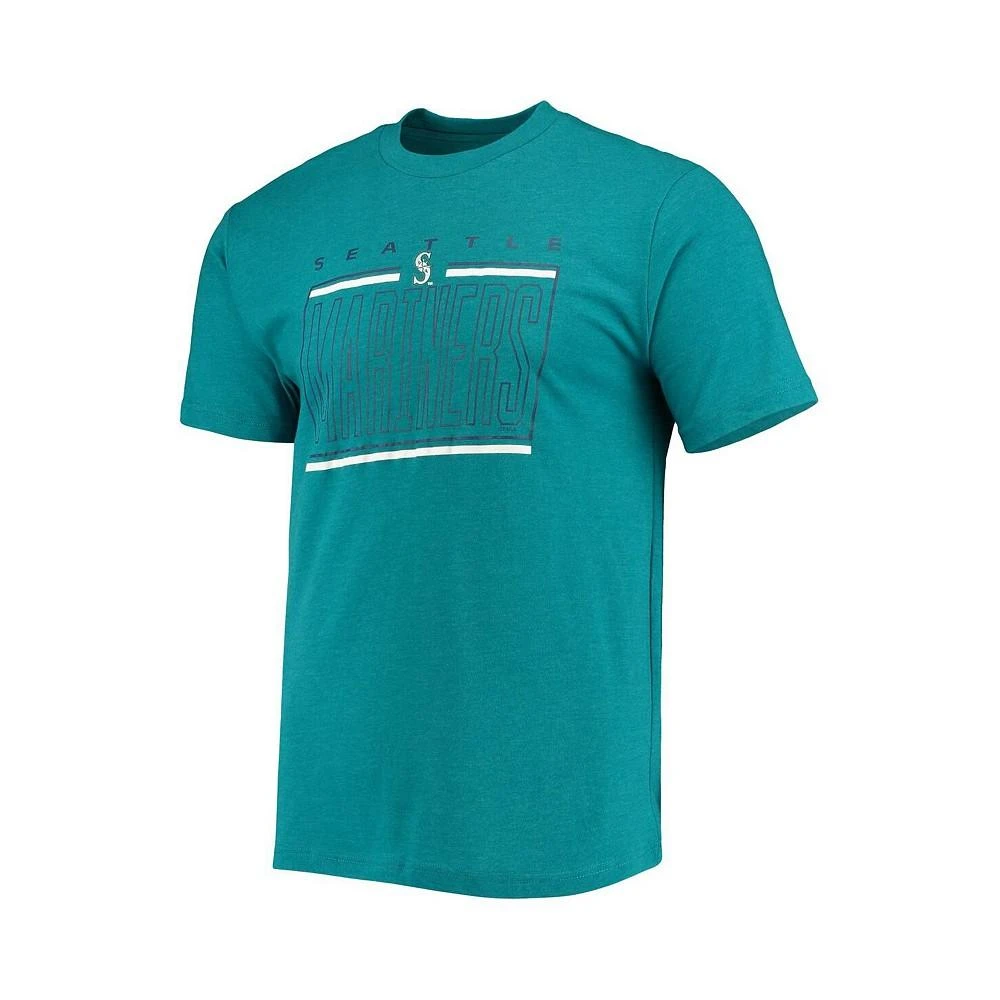 商品Concepts Sport|Men's Navy, Aqua Seattle Mariners Meter T-shirt and Shorts Sleep Set,价格¥417,第2张图片详细描述