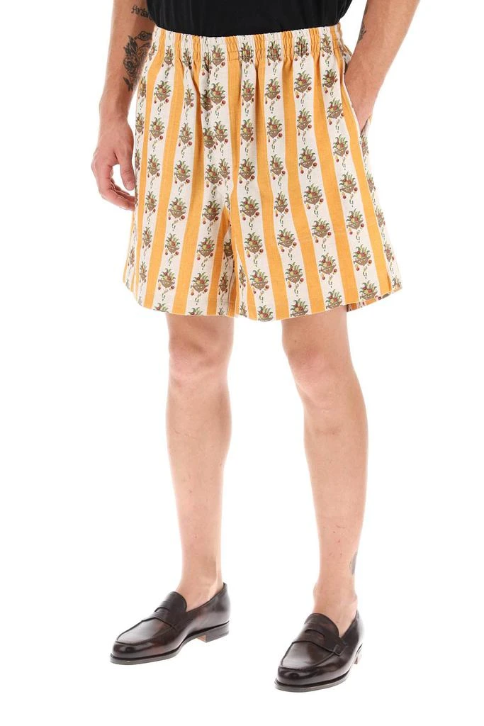 商品BODE|striped fruit bowl viscose linen shorts,价格¥1825,第4张图片详细描述