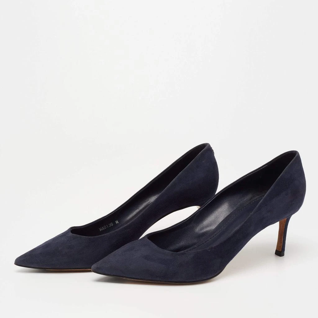 商品[二手商品] Louis Vuitton|Louis Vuitton Navy Blue Suede Pointed Toe Pumps Size 39,价格¥2519,第2张图片详细描述