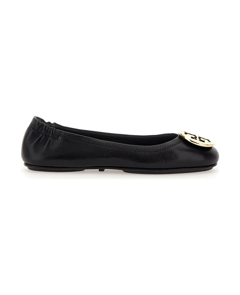 商品Tory Burch|Tory Burch "minnie Travel" Ballet Flats In Black Leather,价格¥2132,第1张图片