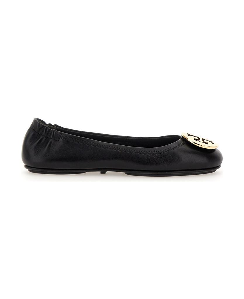 商品Tory Burch|Tory Burch "minnie Travel" Ballet Flats In Black Leather,价格¥1964,第1张图片