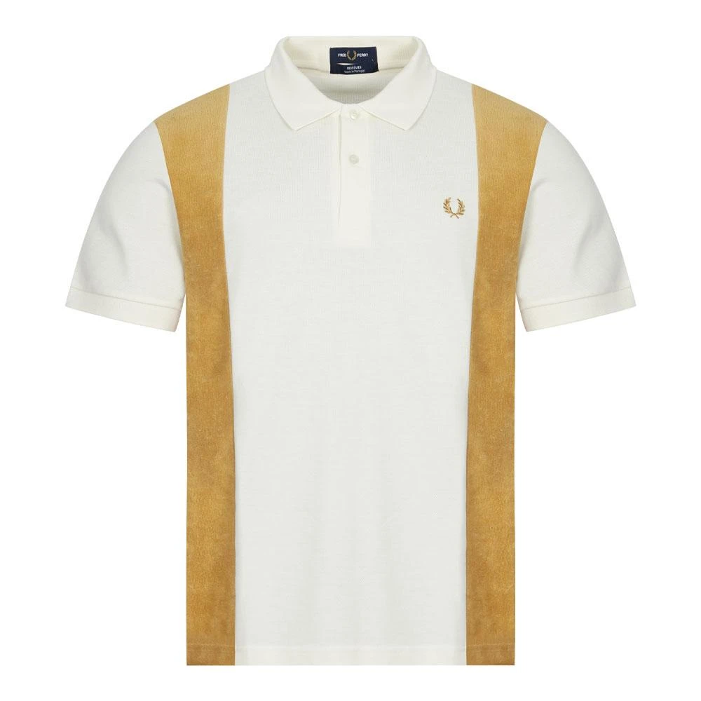 商品Fred Perry|Fred Perry Towelling Panel Polo Shirt - Ecru,价格¥527,第1张图片