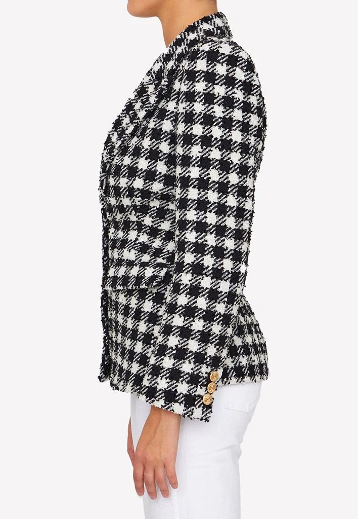商品Alessandra Rich|Vichy Tweed Single-Breasted Peak-Lapeled Blazer in Wool Blend,价格¥10090,第3张图片详细描述