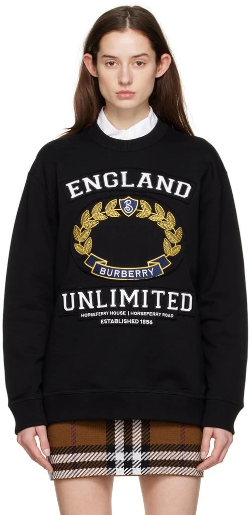 商品Burberry|Black College Sweatshirt,价格¥8192,第1张图片