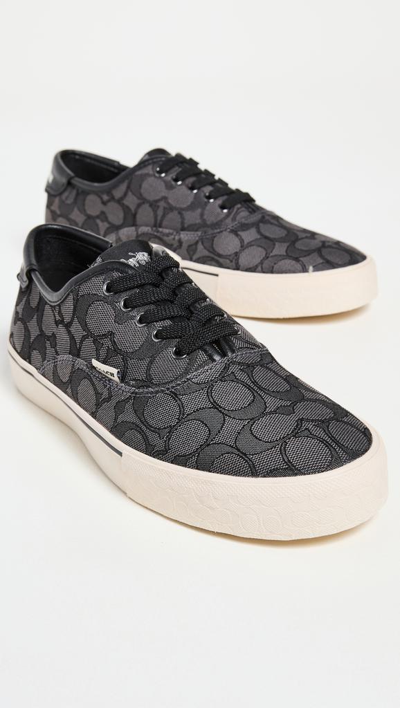 Coach New York Signature Jacqaurd Leather Skate Sneakers商品第3张图片规格展示