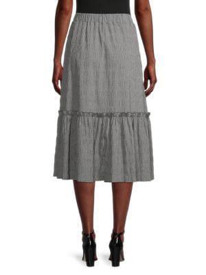 商品Tahari|​Textured Ruffle Midi Skirt,价格¥332,第4张图片详细描述