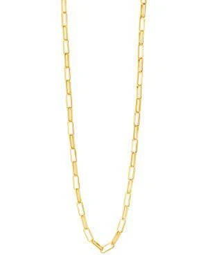 商品Sterling Forever|Sarah 14K Goldplated Paperclip Necklace,价格¥194,第3张图片详细描述