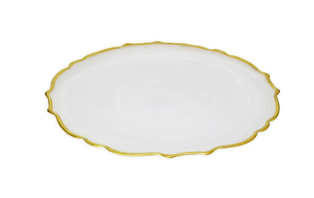 商品Classic Touch Decor|Alabaster White Dinner Plates with Gold Trim, Set of 4,价格¥1007,第1张图片