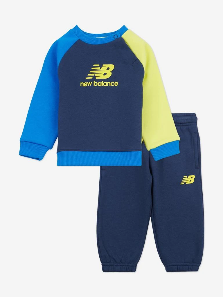 商品New Balance|New Balance Baby Boys Brush Back Raglan Tracksuit in Navy,价格¥483,第1张图片