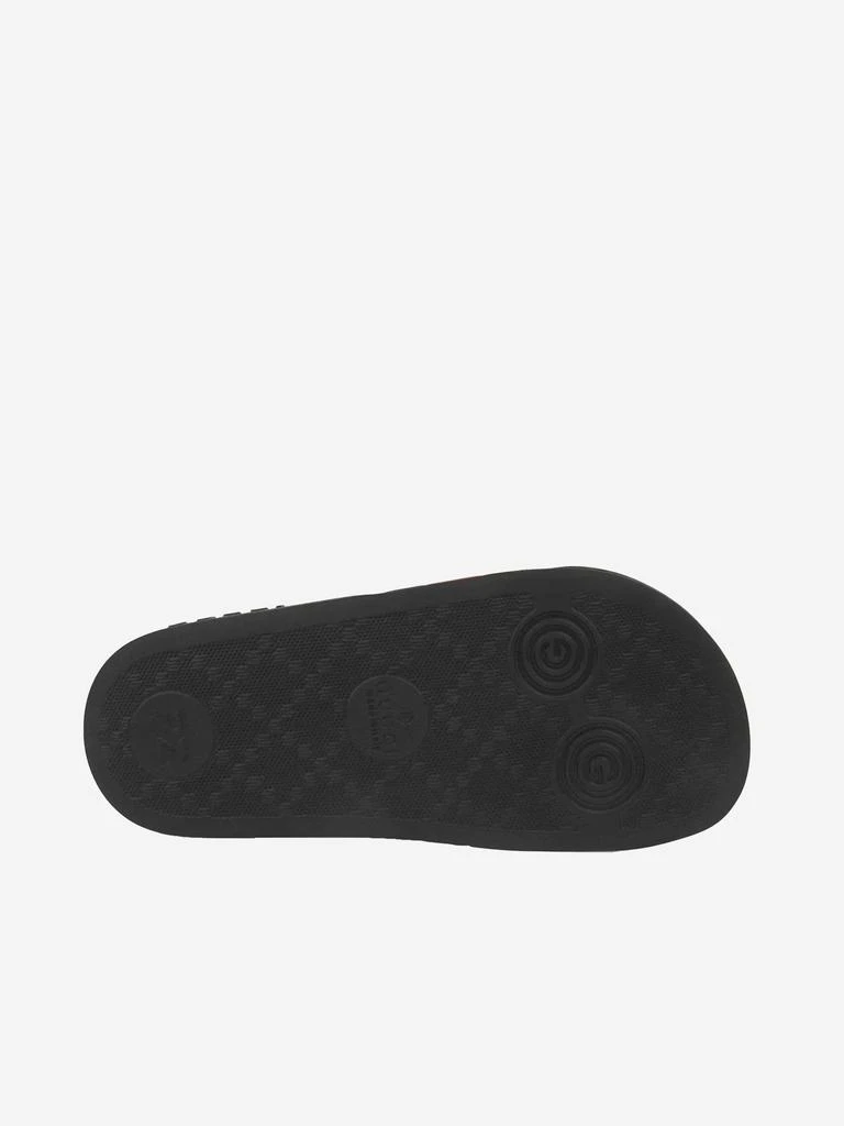 商品Gucci|Gucci Kids Rubber Sliders With Web in Black,价格¥1746,第5张图片详细描述