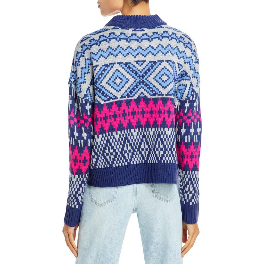 商品AQUA|Aqua Womens Fairisle Knit Pullover Sweater,价格¥148,第4张图片详细描述