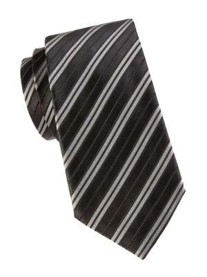 商品Armani|Striped Silk-Blend Tie,价格¥526,第1张图片