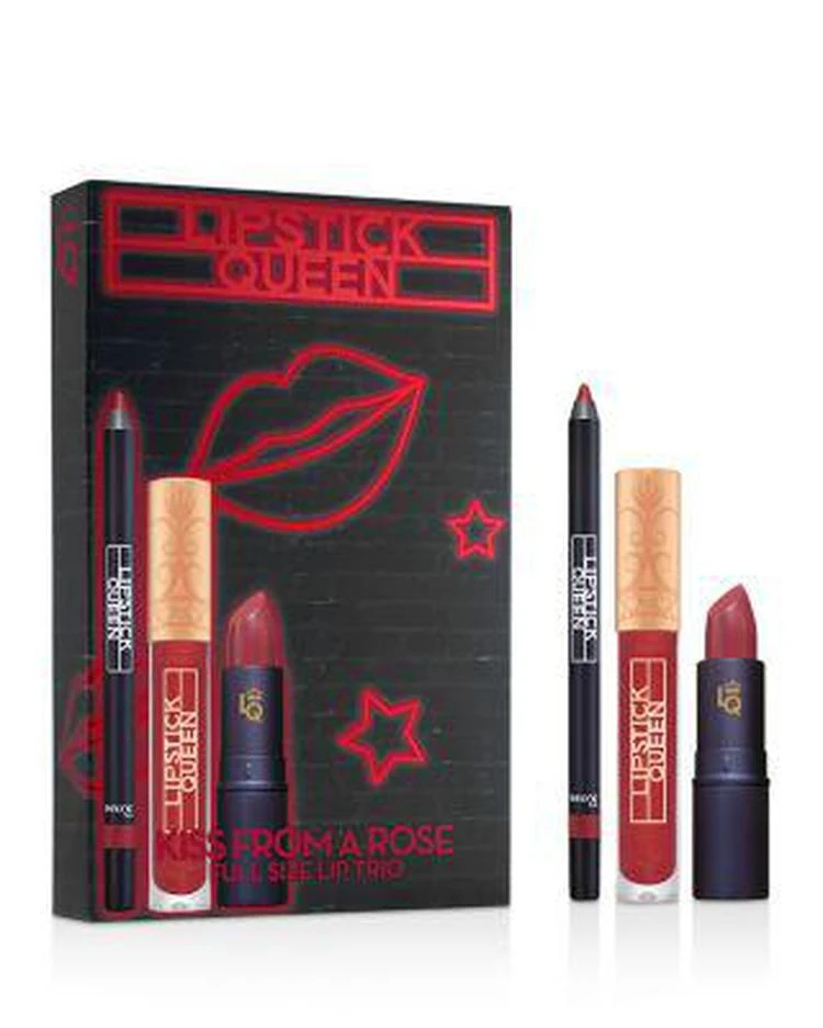 商品Lipstick Queen|Kiss From a Rose Full-Size Lip Trio ($62 value),价格¥119,第1张图片