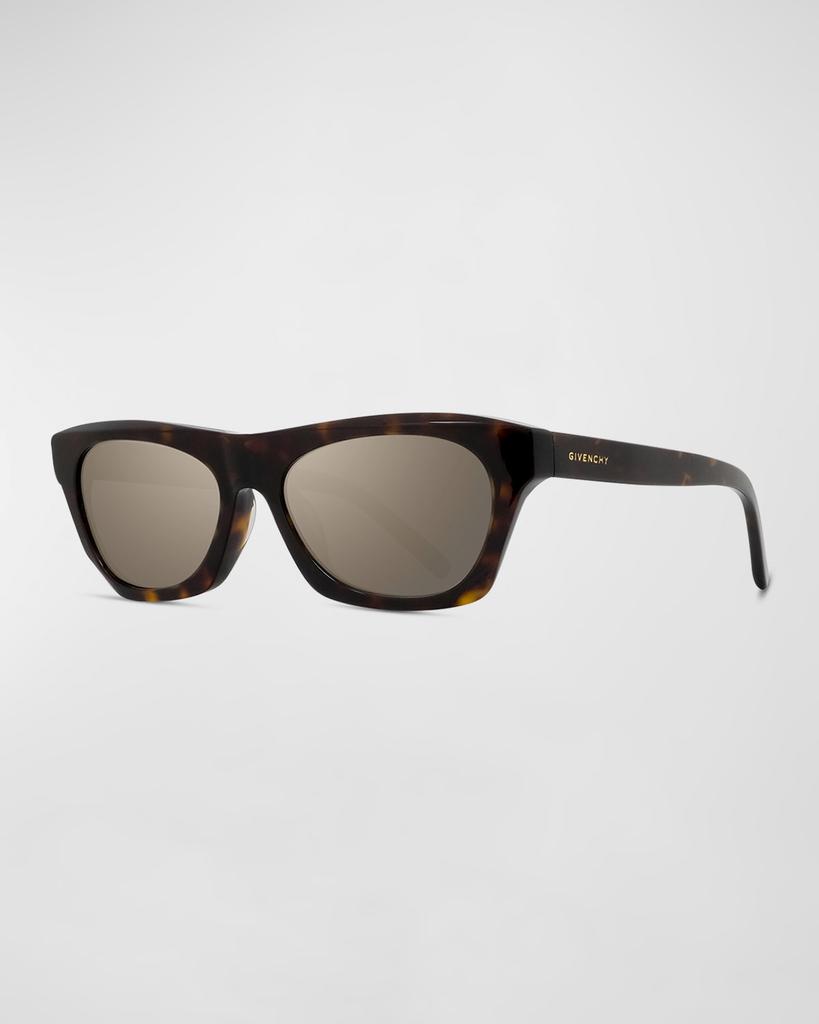 Men's Temple-Logo Oval Sunglasses商品第1张图片规格展示
