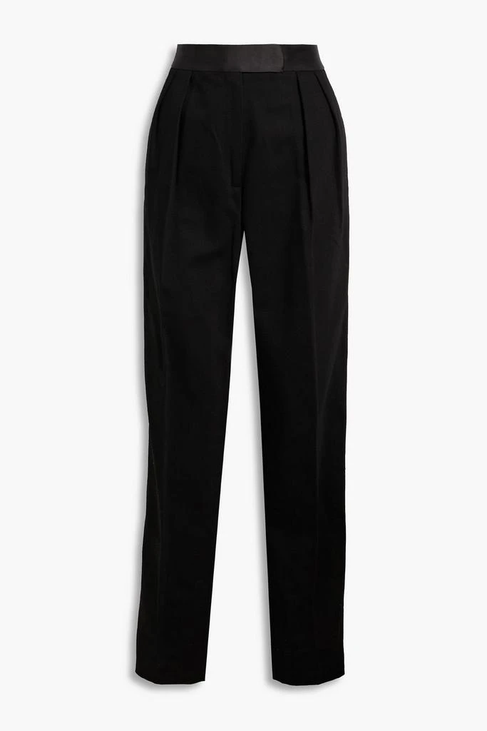 商品Alexander Wang|Satin-trimmed cotton-twill straight-leg pants,价格¥2075,第3张图片详细描述
