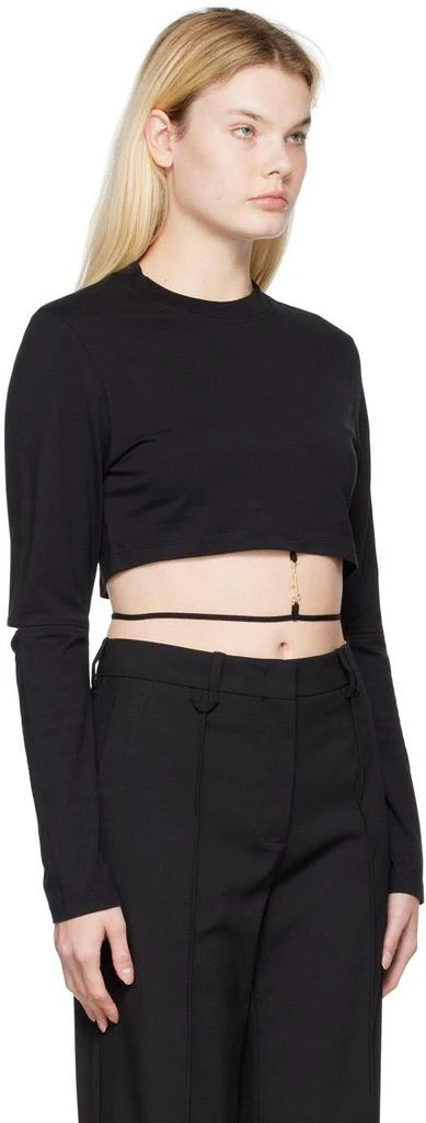 商品Jacquemus|Black Le Papier ‘Le T-Shirt Pino’ Long Sleeve T-Shirt,价格¥496,第2张图片详细描述