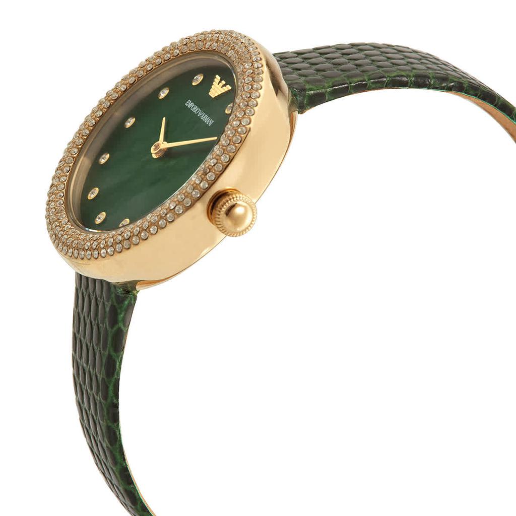 Emporio Armani Rosa Quartz Crystal Green Dial Ladies Watch AR11419商品第2张图片规格展示