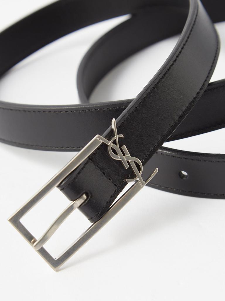 YSL-plaque leather belt商品第2张图片规格展示