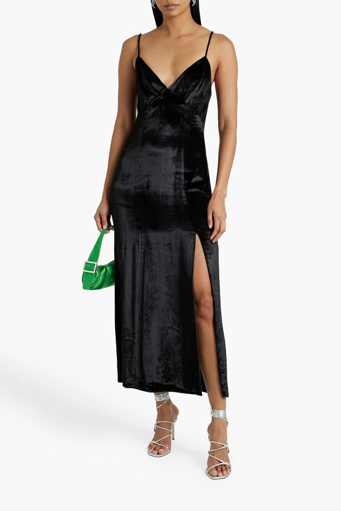 商品Alice + Olivia|Julietta crushed-velvet midi dress,价格¥1476,第2张图片详细描述