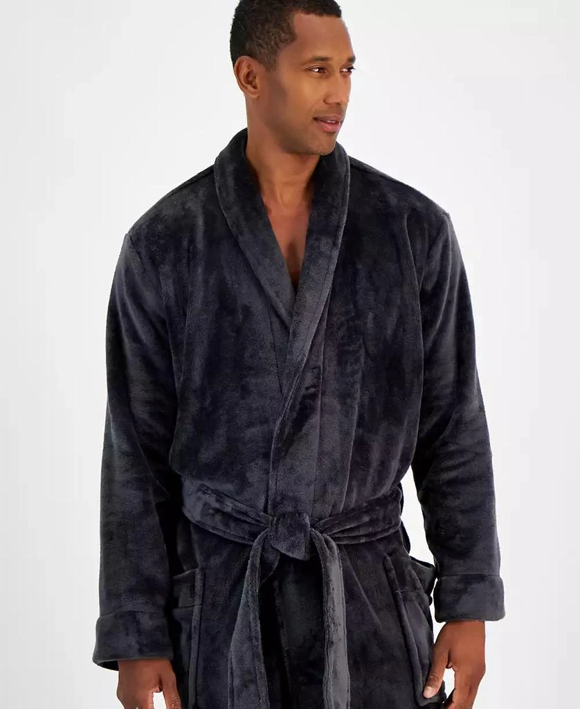 商品Club Room|Men's Plush Pajama Robe, Created for Macy's,价格¥116,第4张图片详细描述